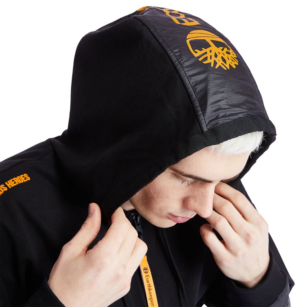 Timberland Φουτερ Ανδρικα Μαυρα - Ecoriginal Ek+ Hoodie - Greece 3610924-OL